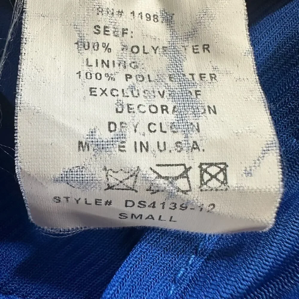 CUSP NEIMAN MARCUS Women's Tiered Overlay Sleeveless Mini Dress Blue Size Small